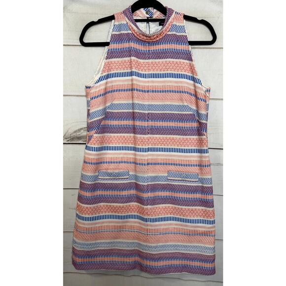 Karen Millen Dresses & Skirts - Karen Millen Dress 8 Woven Boho Multicolor Sleeveless Stripes Party Classy